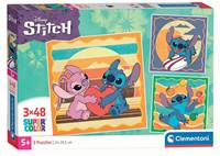 Kniha Clementoni Puzzle 3x48 Stitch