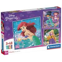 Kniha Clementoni Puzzle 3x48 Disney princezné