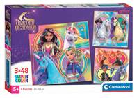 Kniha Clementoni Puzzle 3x48 Unicorn Academy