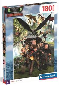 Kniha Clementoni Puzzle 180 How to Train Your Dragon