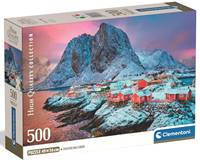 Kniha Clementoni Puzzle 500 Dedina Hamnoy