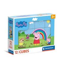 Obrázkové kostky Prasátko Peppa 12 kostek