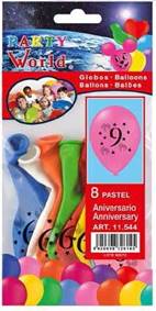 Kniha Balóny s číslom 9. /8 ks