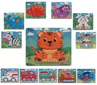 Kniha Drevené farebné puzzle mix