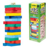 Kniha Stolová hra Veža drevená farebná 54 dielikov