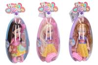 Bábika 17cm vo vajíčku sada