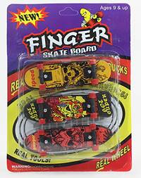 Kniha Skateboard prstový 3ks/10cm