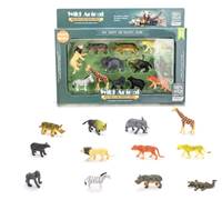 Kniha Divoké zvieratká sada figúrok 12ks