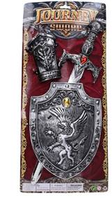 Kniha Zbrane nátepník, štít, meč 50cm