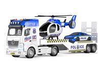 Policajný kamión s vrtuľníkom a autom 55cm