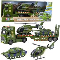 Vojenská súprava s autom a vrtuľníkom 55cm