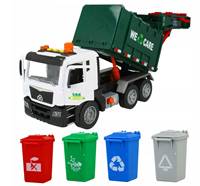 Smetiarske auto s efektmi a odpadkovými košmi 31cm