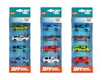 Autá závodné kovové 7,5cm,4ks