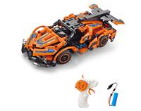 Auto RC športové oranžové stavebnica 18cm 319 dielikov