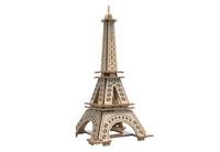 Kniha Puzzle 3D drevené s farbami Eiffelova veža 2v1