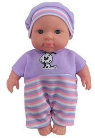 Bábätko fialové dupačky 18cm