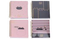Kniha Notes špirála linajkový mačka 15x21cm,100strán