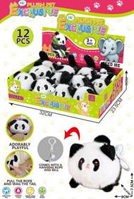 Kniha Prívesok plyšový-naťahovacia panda 10cm