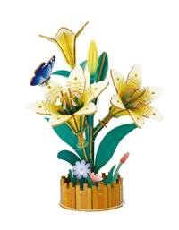 Kniha Stavebnica drevená ľalia 3D 85dielikov/22cm