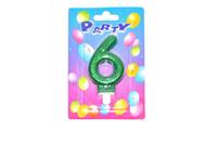 Kniha Tortová sviečka glitter č.6