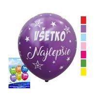 Kniha Balóny s potlačou Všetko najlepšie 6ks