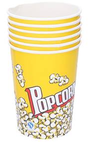 Kelímok na popcorn 1l 6ks