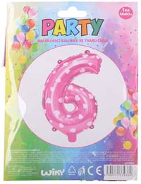 Kniha Nafukovací balón ružový so srdiečkami, číslo.6