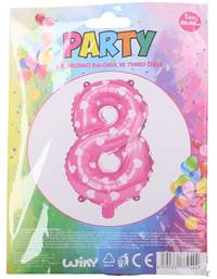 Kniha Nafukovací balón ružový so srdiečkami, číslo.8