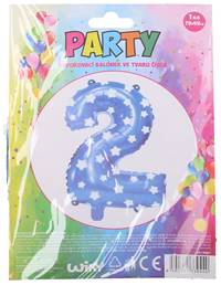 Nafukovací balón modrý s hviezdami, číslo.2