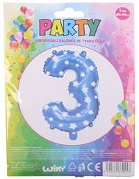 Kniha Nafukovací balón modrý s hviezdami, číslo.3