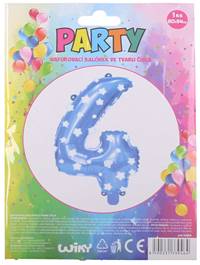 Kniha Nafukovací balón modrý s hviezdami, číslo.4