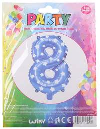 Kniha Nafukovací balón modrý s hviezdami, číslo.8