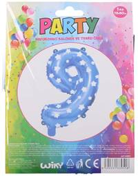 Kniha Nafukovací balón modrý s hviezdami, číslo.9