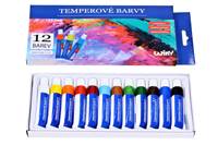 Kniha Temperové farby 12ks set v kovových tubách 12ml