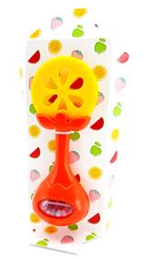 Kniha Hryzátko s hrkálkou ovocie 14cm