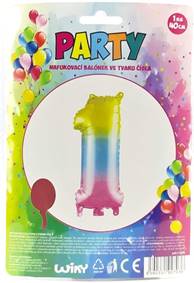 Kniha Nafukovací balónik v tvare čísla 1.