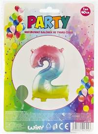 Kniha Nafukovací balónik v tvare čísla 2.