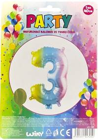 Kniha Nafukovací balónik v tvare čísla 3.