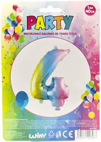 Kniha Nafukovací balónik v tvare čísla 4.