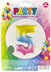 Kniha Nafukovací balónik v tvare čísla 5.
