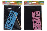 Kniha Kreatívny vyškrabovací obrázok, A5, šablóna+ceruzka