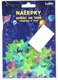Kniha Nálepky svietiace v tme hviezdy