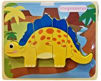 Kniha Vkladačka dinosaurus drevená 18x14,5cm