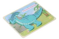 Kniha Vkladačka dinosaurus drevená 18x14,5cm