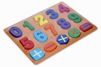 Drevená vkladačka čísel 30x22cm