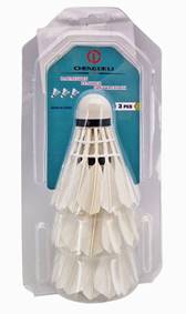 Košíky na bedminton s pierkami 3ks