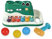 Kniha Xylofón zatĺkačka krokodíl 25cm