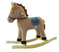 Kniha Jednorožec húpací s efektmi hnedý 74cm