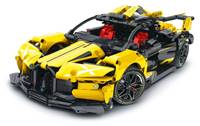 Kniha Športové auto žlté mechanická stavebnica 1103 dielikov