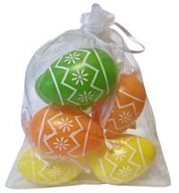 Kniha Veľkonočné vajíčka plastové 4x6cm/6ks